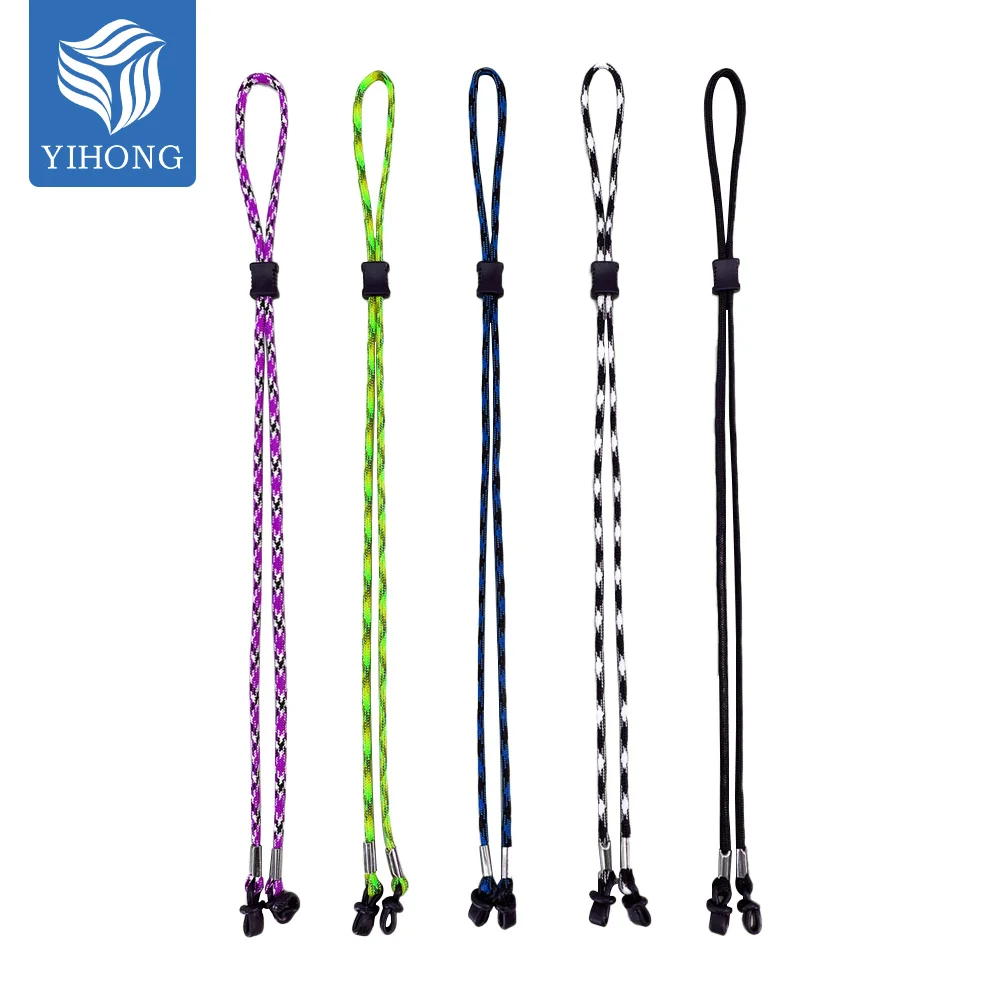 Custom No Slip Adjustable Holder Eye Glass Eyewear Nylon Polyester Eyeglass Sunglasses Sport Sun String Cord Rope Lanyard