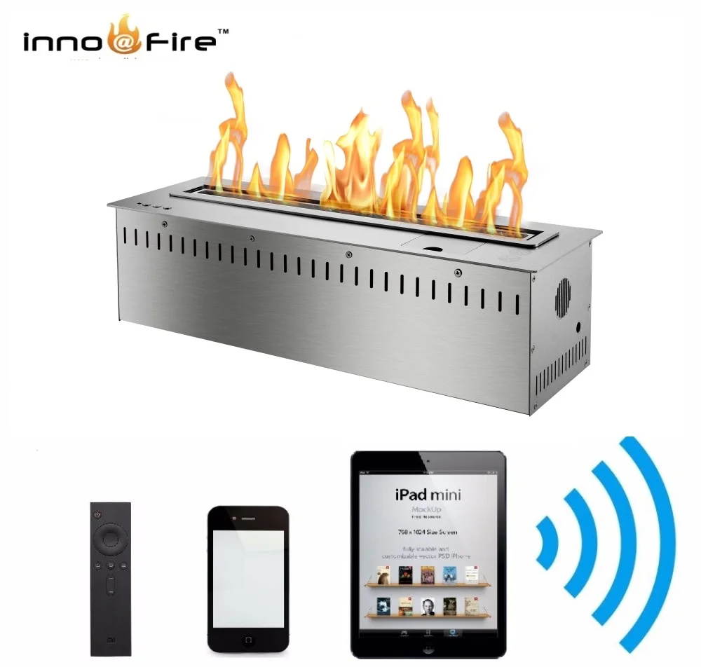 Inno living fire 1.2 M 48 inch wall insert electric remote control bio ethanol fireplace fireplaces