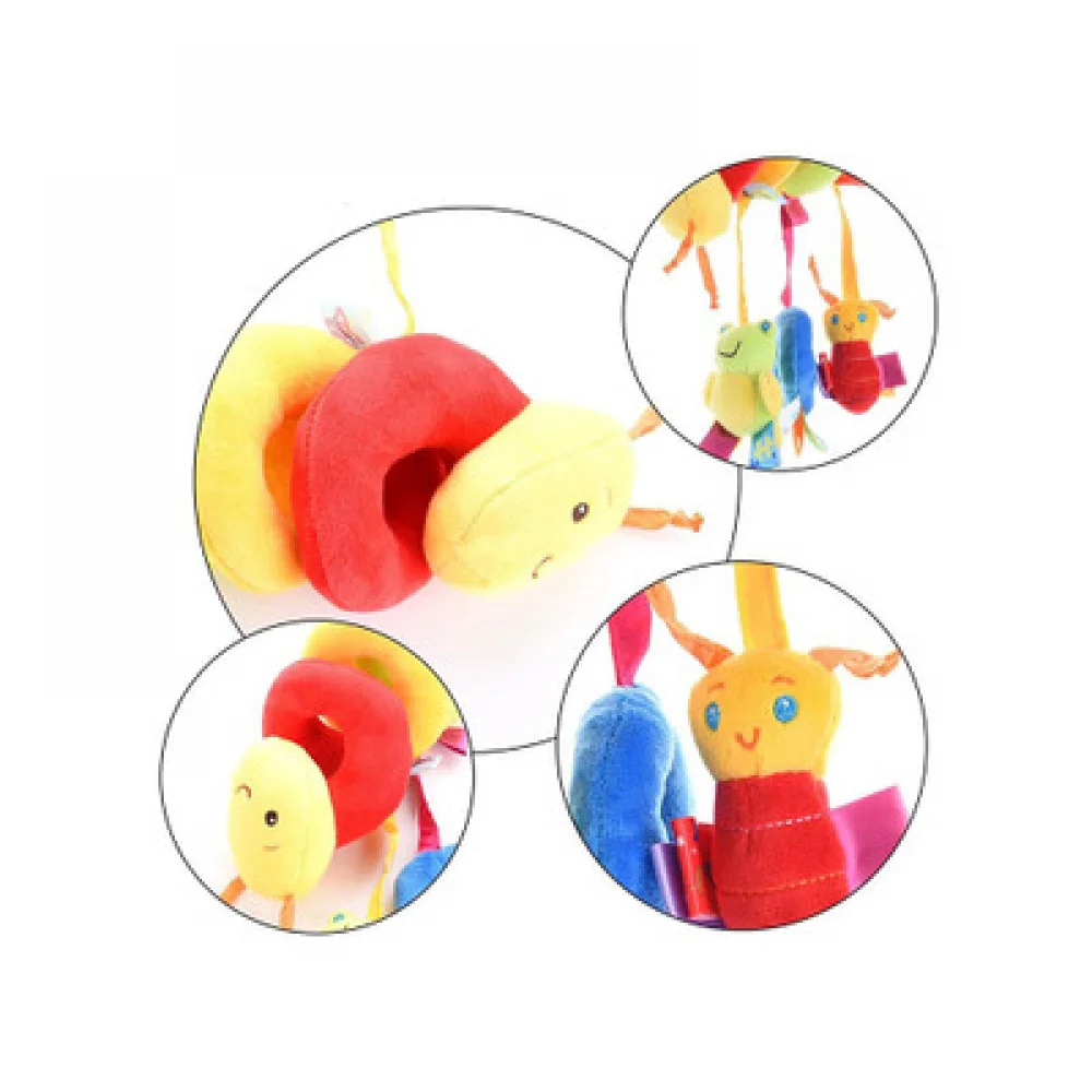 Baby car seat bedside bassinet hanging toys with sound cute plush toys baby sensory toys