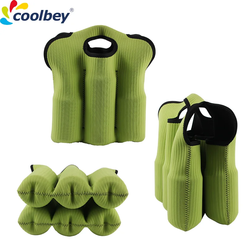 Wholesale Custom Insulated Thermal Wine Bottle Cooler Tote Carrier Bag