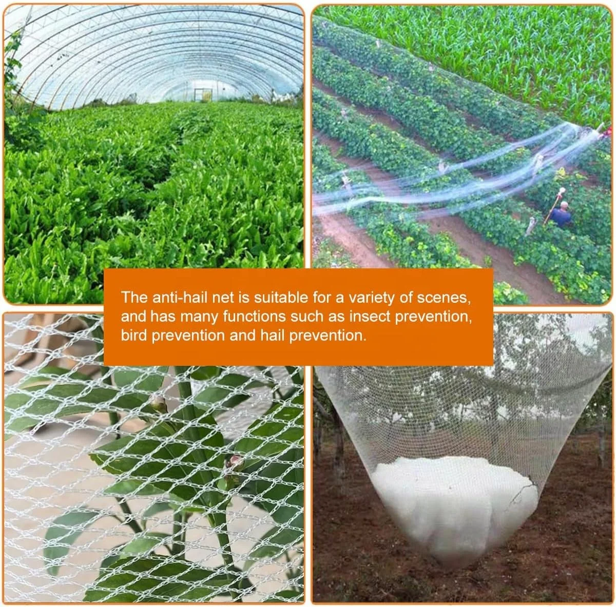Garden Netting for Bird Insect and Bug Cover Multiple Size White Mesh Fabric Mosquito Net for Fruit & Vegetable Protection