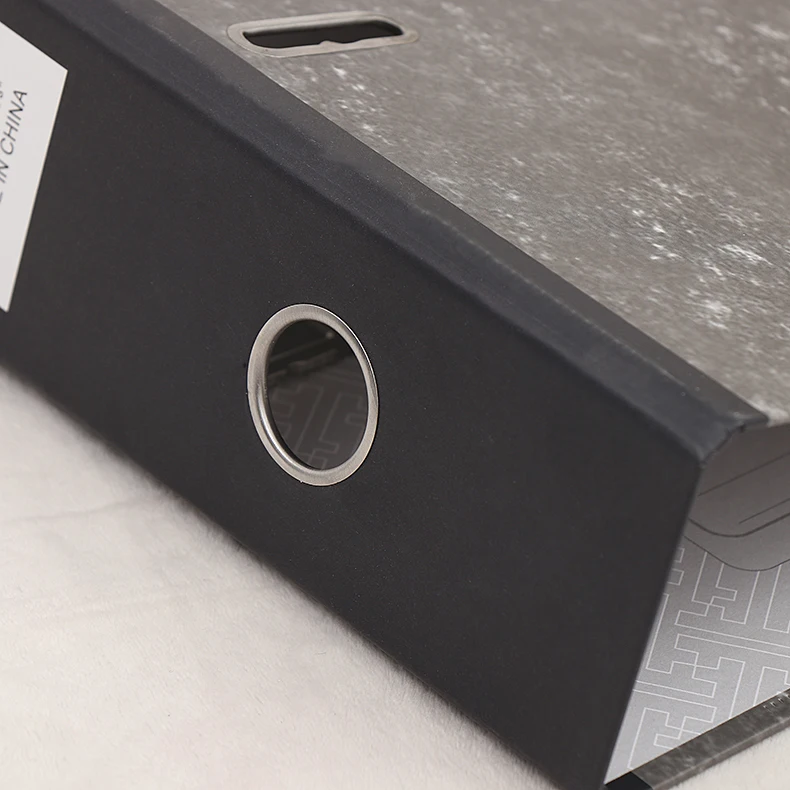 OEM оптовая продажа офисные канцелярские принадлежности картонная папка FC 3 дюйма сумка для файлов Мраморный рычаг арка коробка напильник