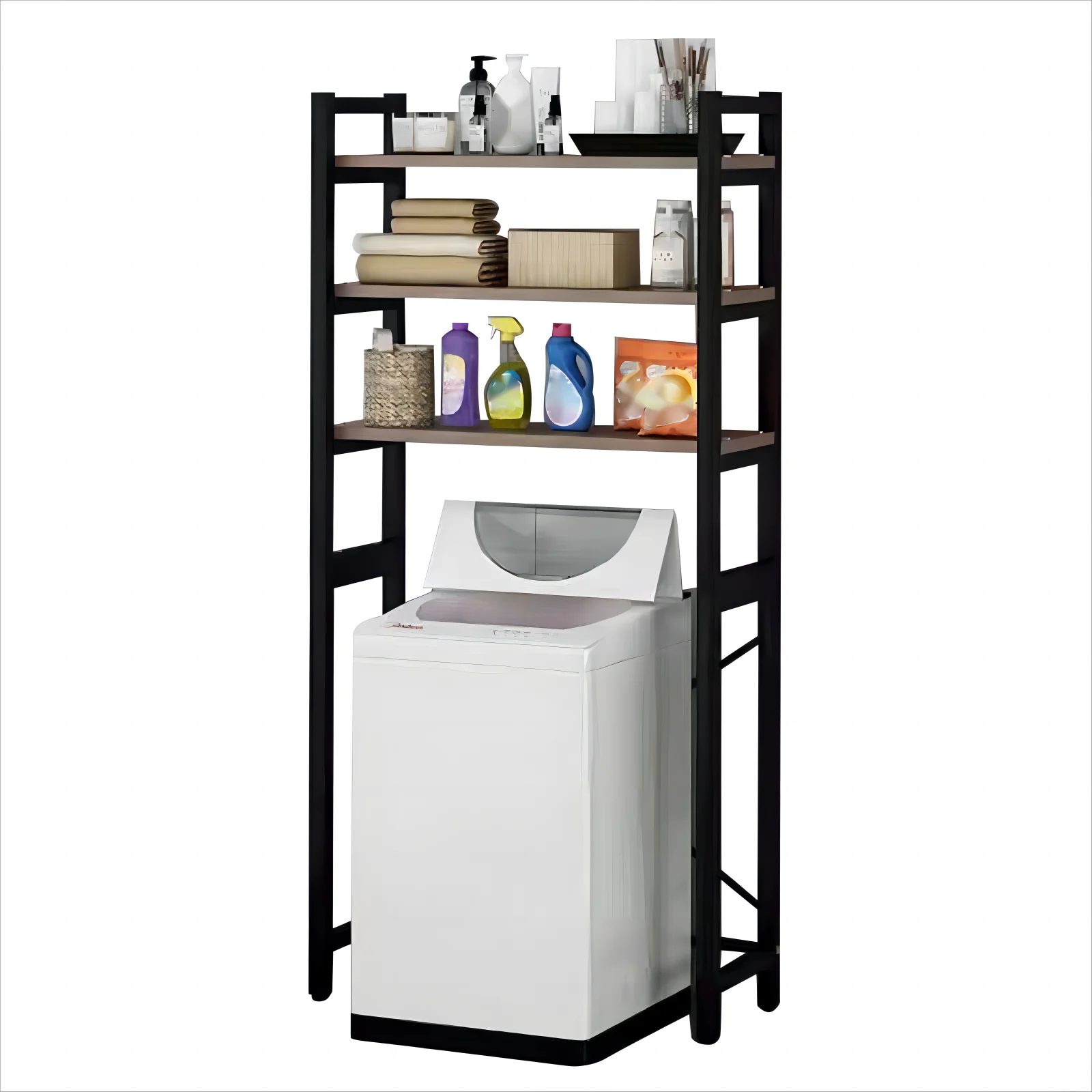 Multifunctional Household Storage Rack for Pulsator Washing Machine Bathroom Supplies Container Metal Shelf