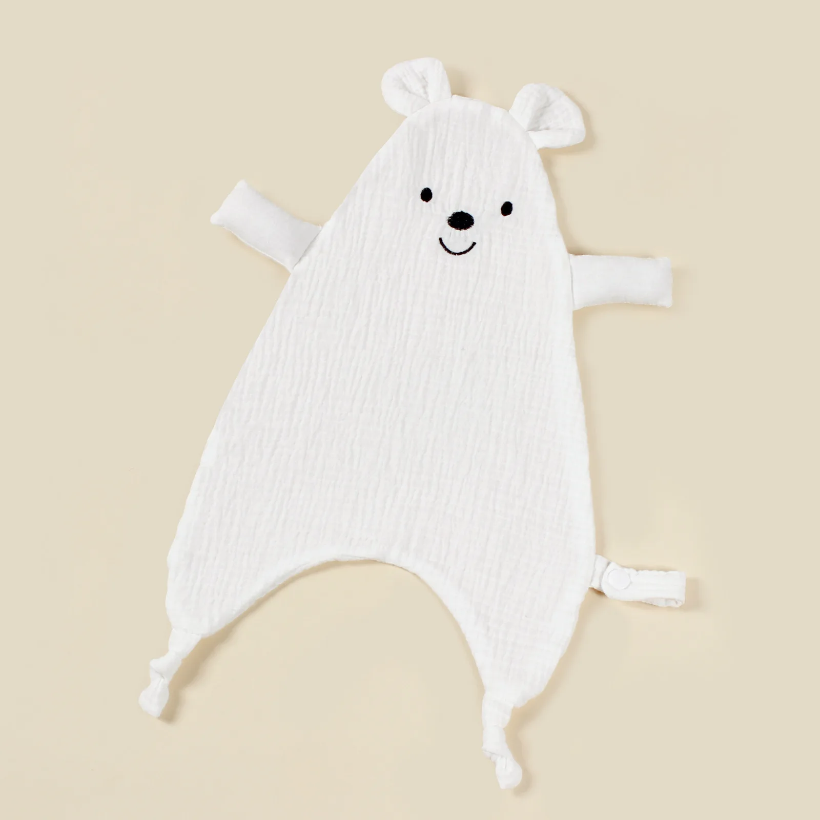 Muslin Blanket Bandana Drool Bibs Feeding Burp Cloth Snuggle blanket embroidery bear pattern baby drool bibs