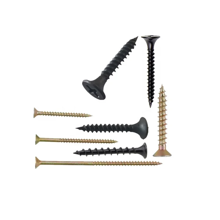 Фосфатный винт для гипсокартона #6 #7 #8 #10 черные винты сухих стенок Phillips с канавками шраубен фосфат