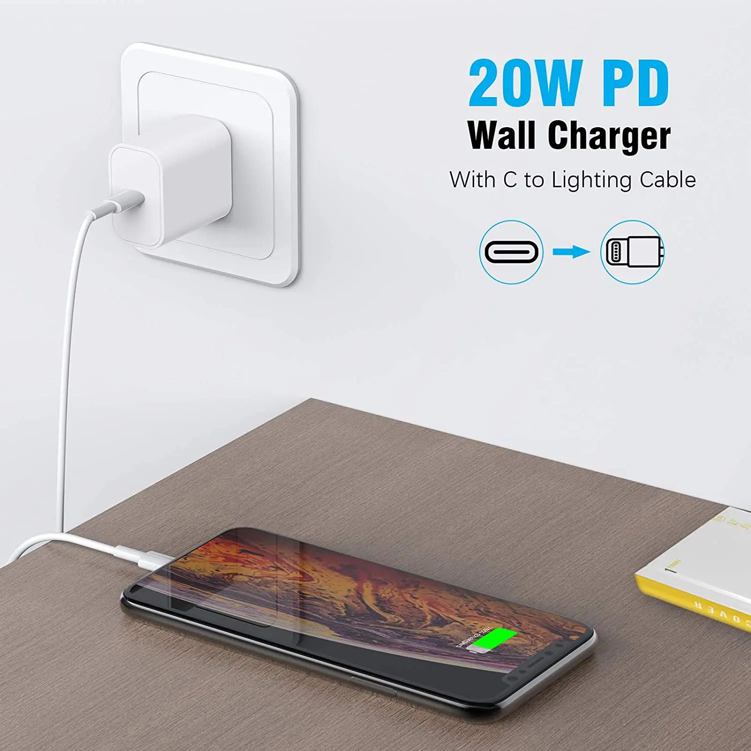 Быстрое зарядное устройство для мобильного телефона 20 Вт 18 PD USB Type C адаптер зарядного устройства iPhone 11 12