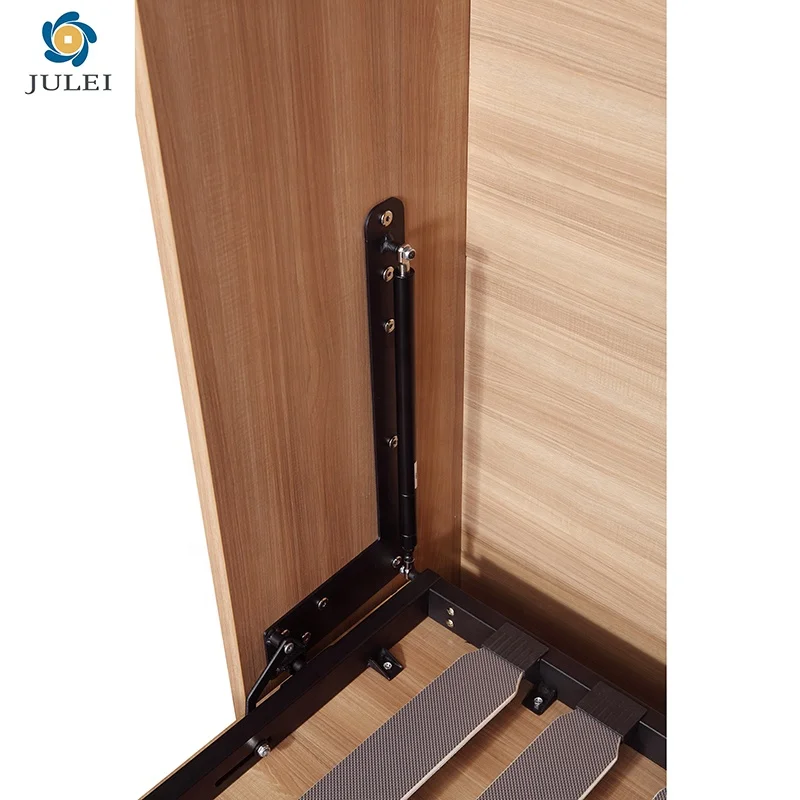 Simple Modern Style Vertical Folding Cama Queen King Size Power Coated Matel Murphy Wall Bed With Desk