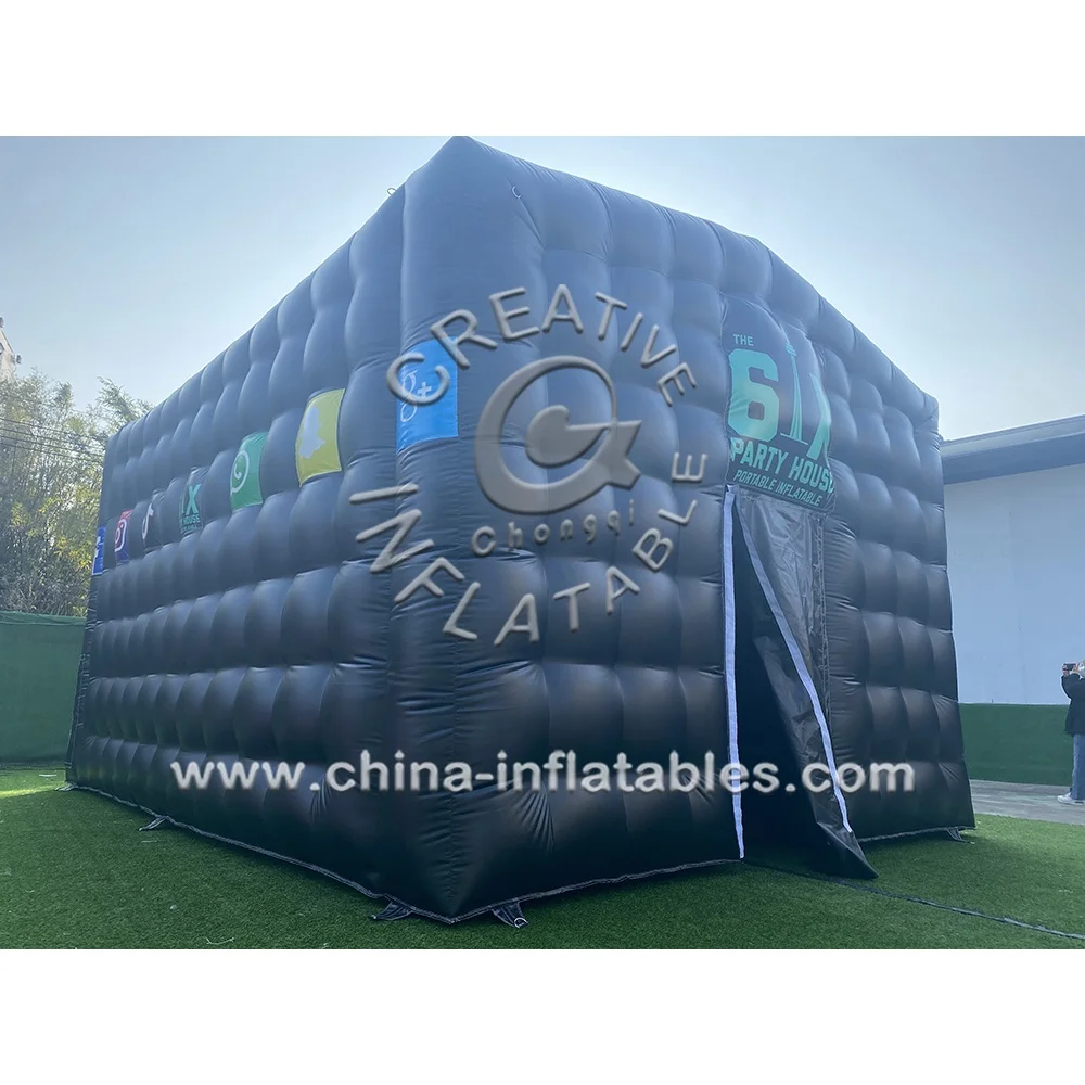 Popular Portable Inflatable Nightclub Disco Lighting Music Bar Inflatable Cube Party Tent for Event