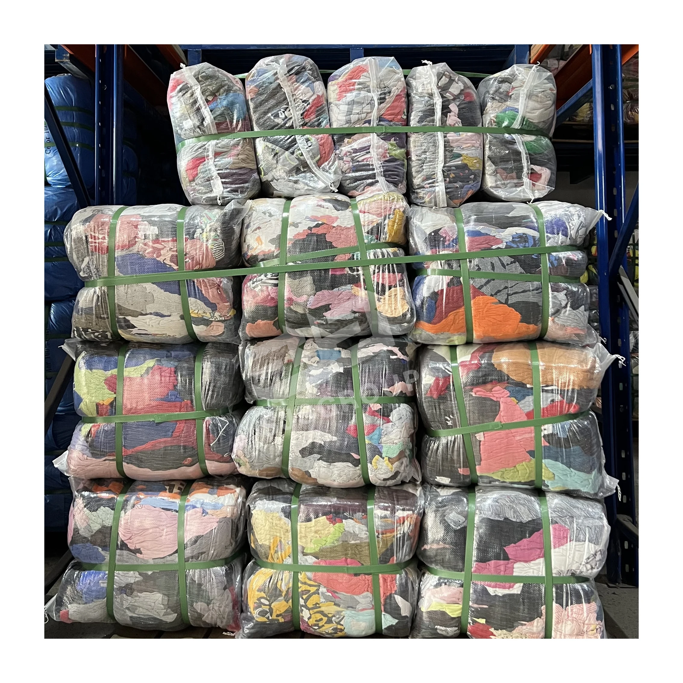 Customized size red Industrial used t shirt cotton wiping rags t-shirts cotton rags cleaning tshirt rags