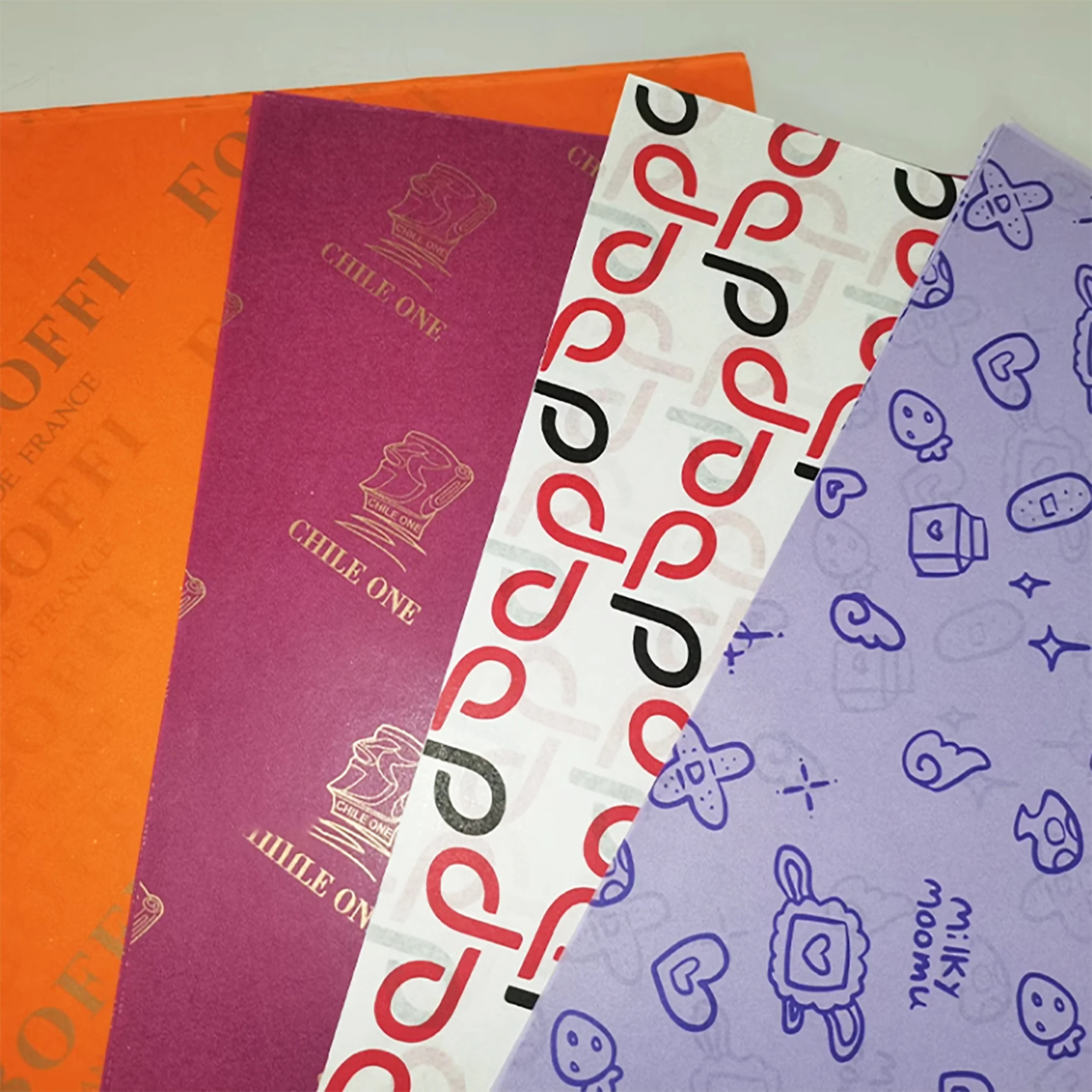 S1 Custom Logo 17g Snow Pear Paper Colorful Romantic Arts Crafts Fashion Floral  Gift Wrapping Moisture Proof Copy Paper