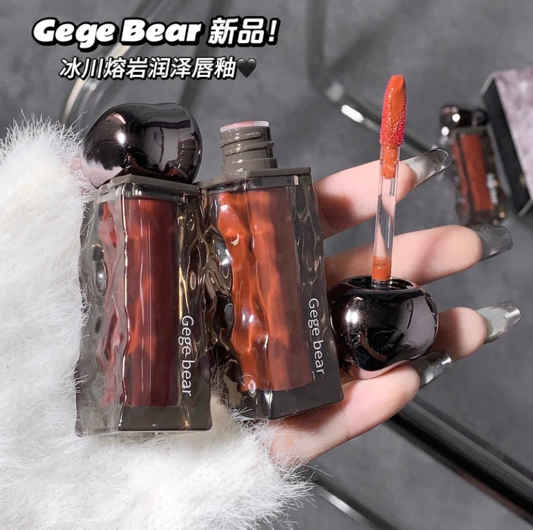 Увлажняющий и увлажняющий блеск для губ с логотипом Gege Bear 7 цветов антипригарный жидкий зеркальный