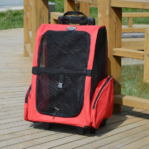 High Quality Pet Rolling Carrier Cat Travel Bag Dog Carrying Bag Pet Trolley Backpack Portable Pet Rolling Carrier with Wheels