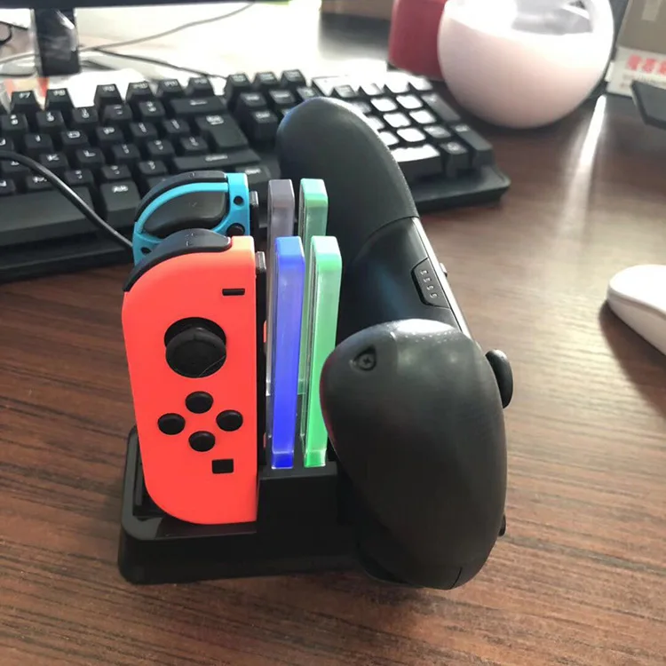 HBS-115 Colorful Four-charger For Switch Pro Controller Charging Dock NS Charger Station Base