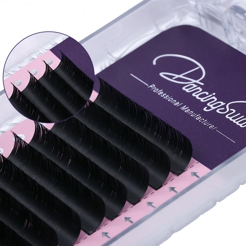 made in china supplier beautiful handmade 0.15 0.10 ellipse flat cashmere volume eyelash extensions