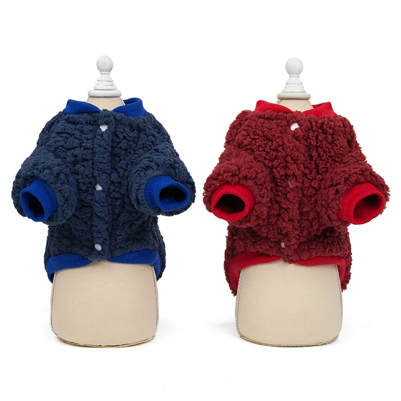 Warm Pet Clothes Cat Dog Warm Autumn Winter Jacket for Chihuahua Bulldogs Thick Wool Costume Puppy Small Dogs Clothing Velvet