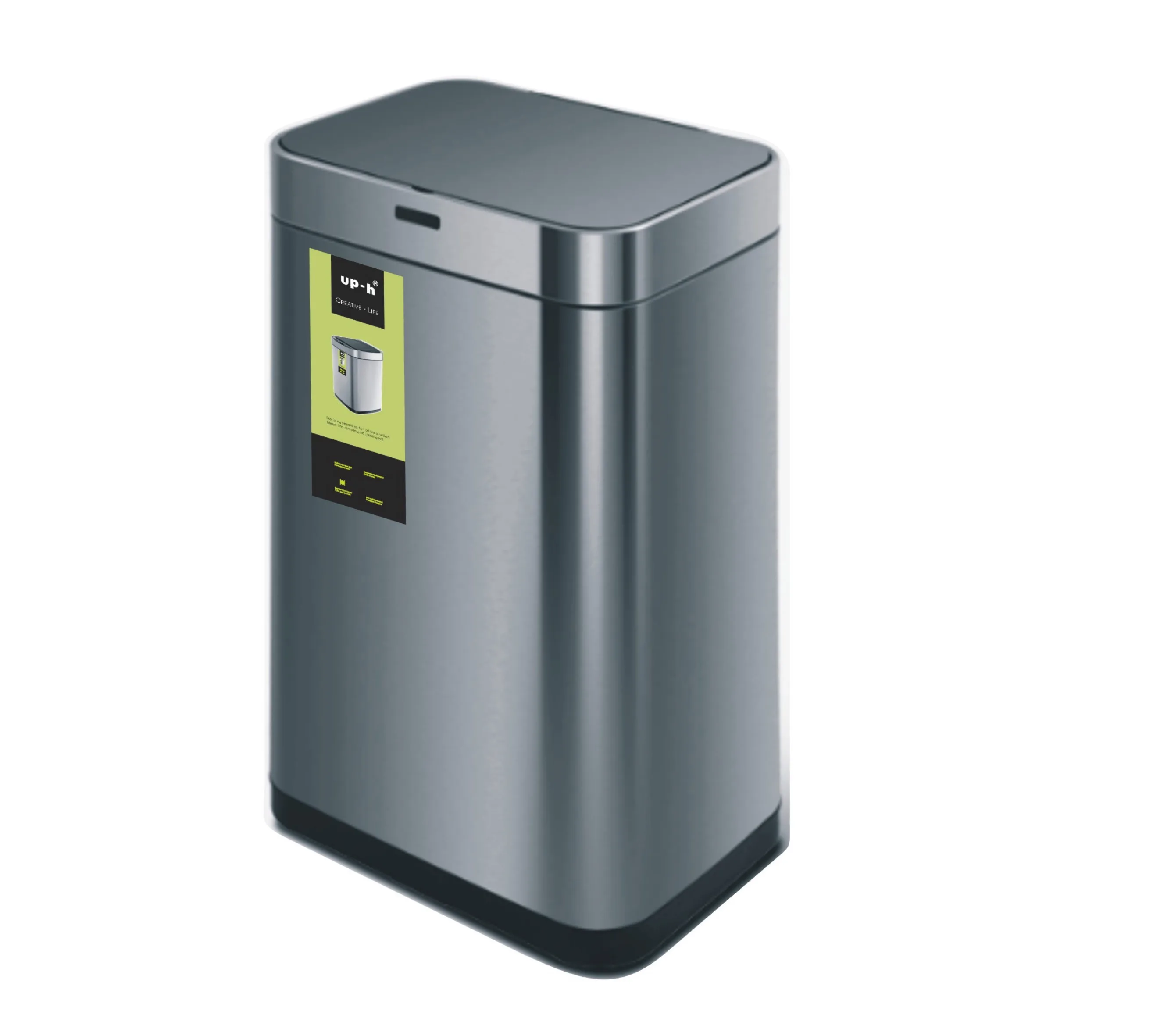 15Gal High Capacity Rectangular Smart Sensor Trash Can Kitchen Bin Sensor Trash Bin