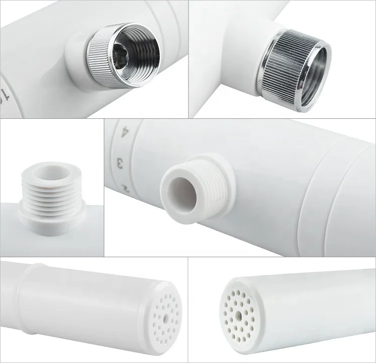 White Color ABS Rainfall High Pressure Small Filter Shower Shower Filter Refillable High Output Revitalizing Shower Filter