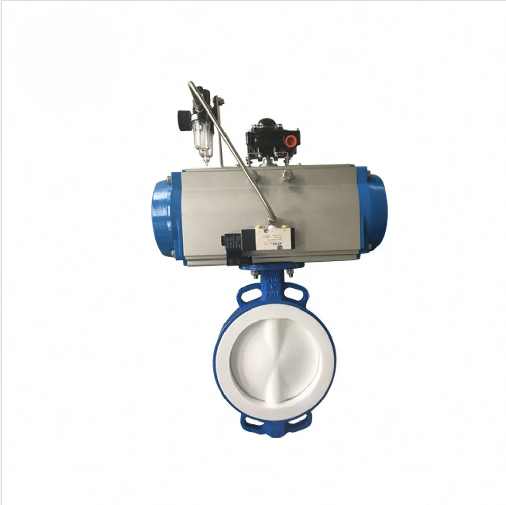 New Arrival Pressure Reducing Gas Pneumatic Stainless Steel Wafer Butterfly Valve