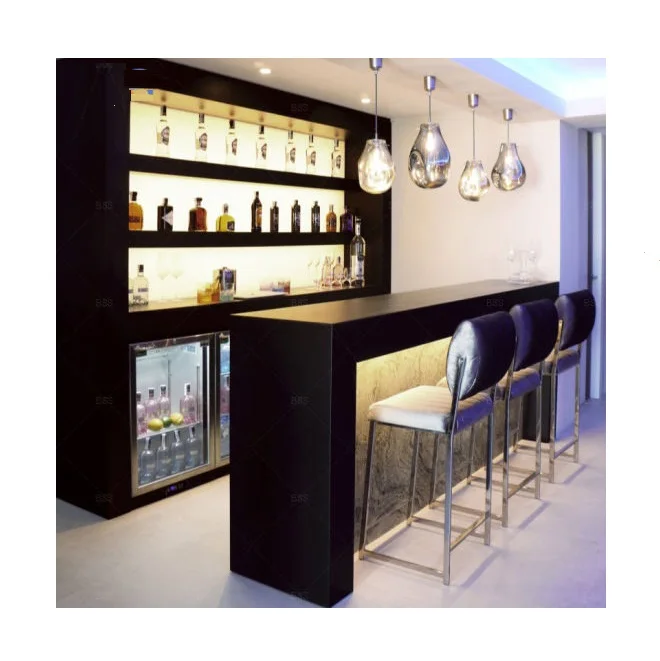 factory price modern simple design bar counter bar white marble countertop home bar counter