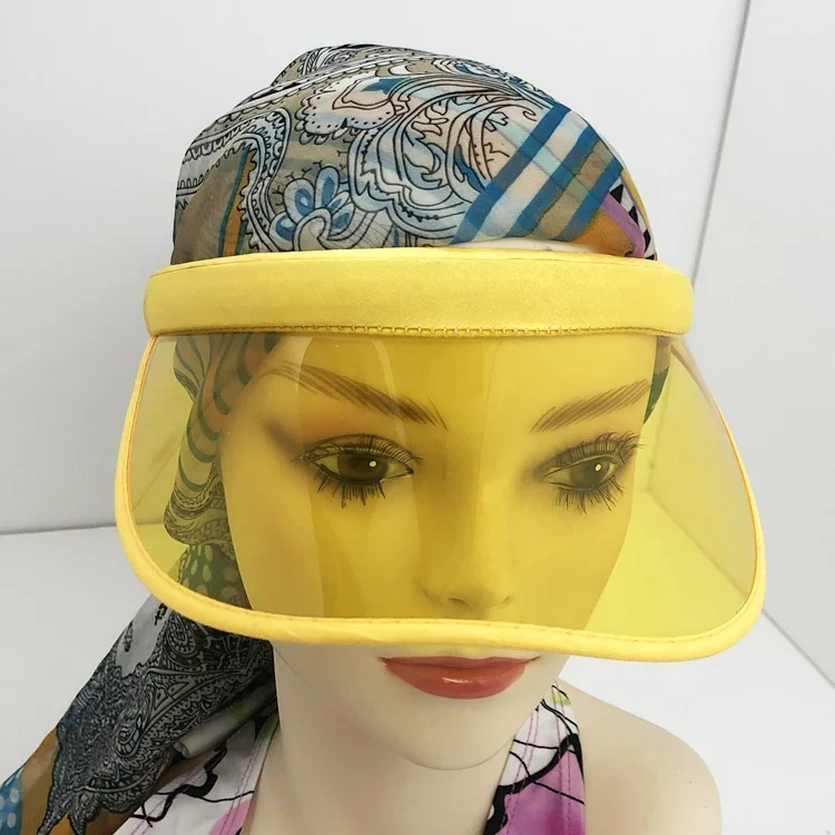 transparent sun visor caps uv protection visor caps hats plastic pvc sun visor caps transparent