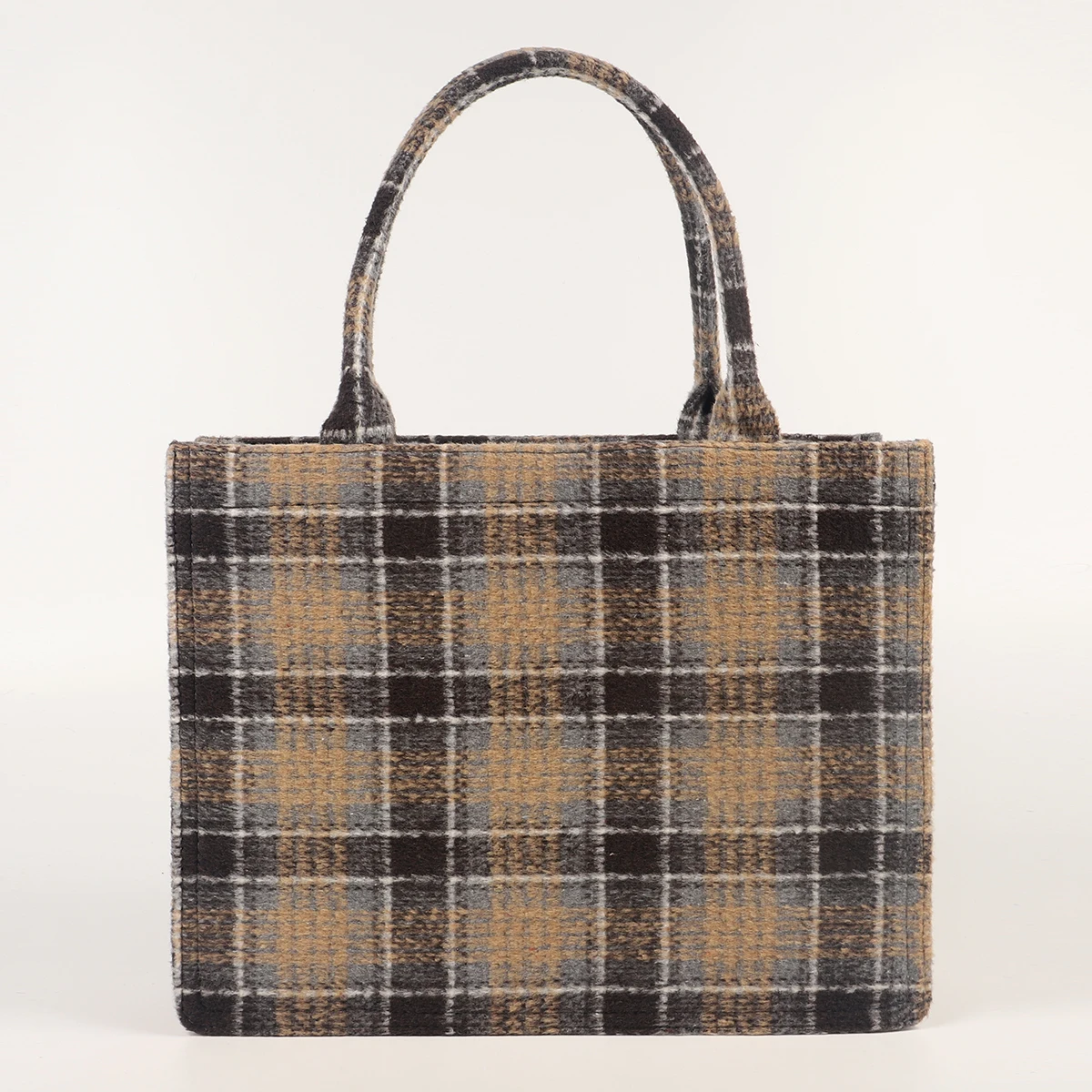 OLEI aesthetic checkered tote bag book tote bag with zipper for women flet with zipper christian book tote bag