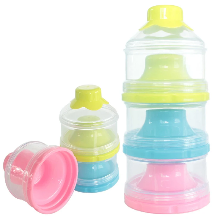3 Layers Non-Spill Detachable Portable Stackable Baby Milk Powder Dispenser Box Container Formula Dispenser