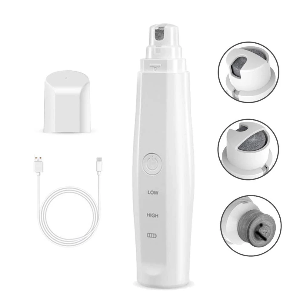 
2 Speed Adjustable Dog Cat Puppy Animal Paws nail Trimmer Clipper Painless File Smooth Electric Pet Nail rechargeable Grinder 