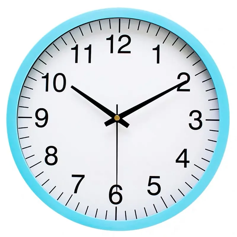 Home Decoration Simple Round Design 10 inch Cheap Plastic Wall Clock