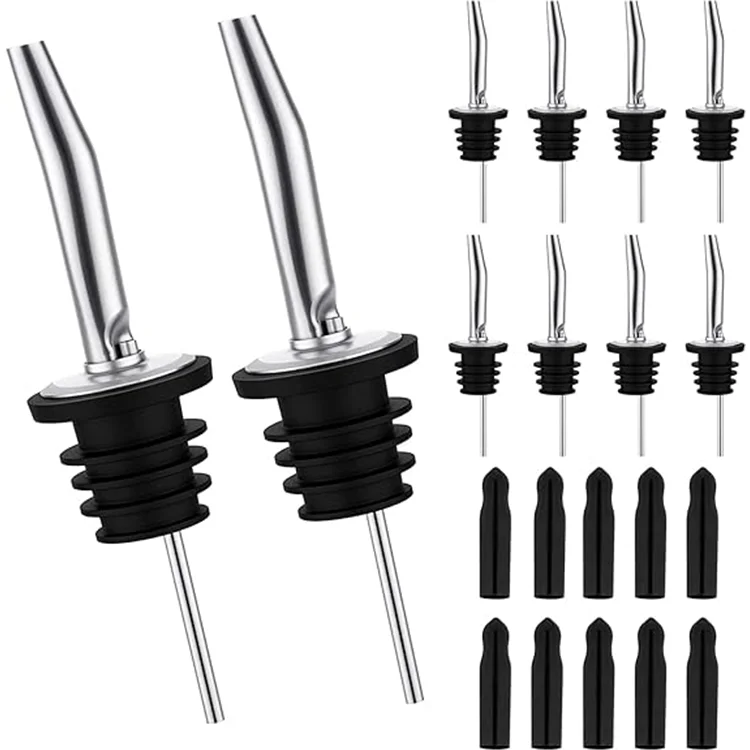 Stainless Steel Classic Bottle Pourers For Liquor Bottles Liquor Pourers Liquor Dispenser Bar Accessories Wine Pourer Spout