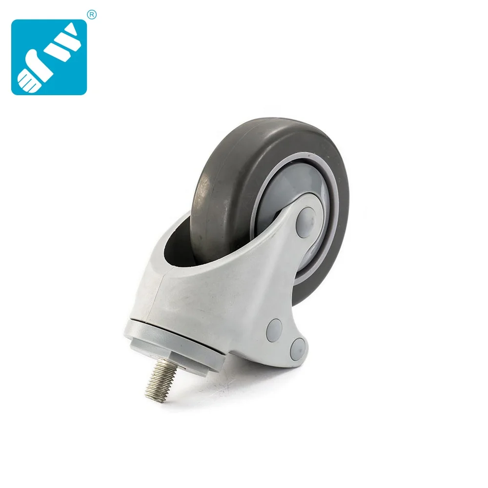 3~6 inch medium duty rotating medical bed plastic caster wheel wholesale