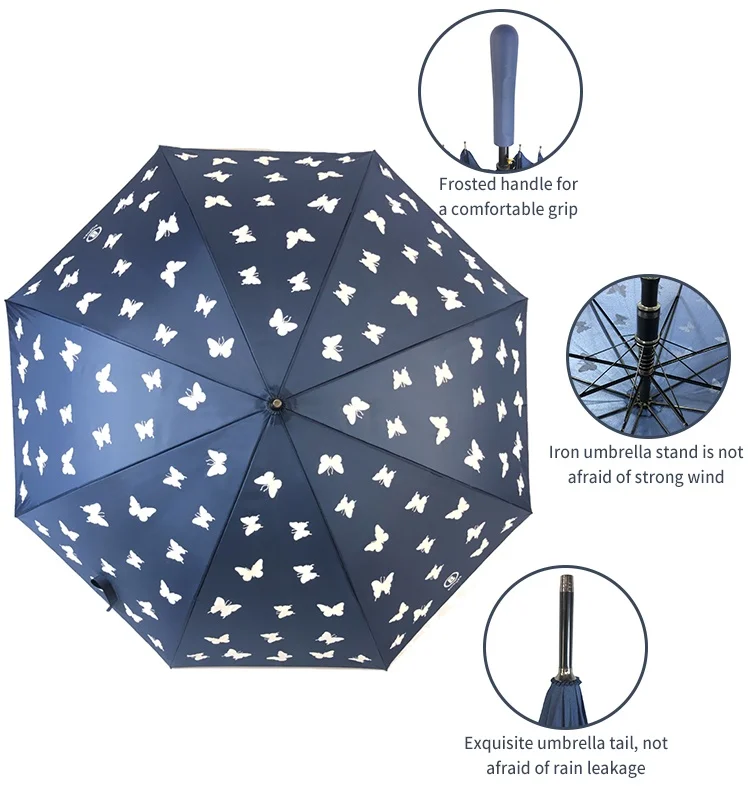 OVIDA Regular Paraguas Hot Sell Promotional Color Changing logo Change Color When Wet Stick Magic Umbrellas Umbrella Sombrilla