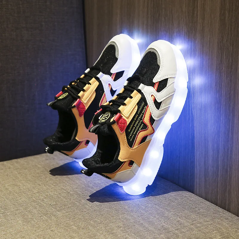 usb charging led light shoes Fashion casual sports shoes male adult fashion shoes