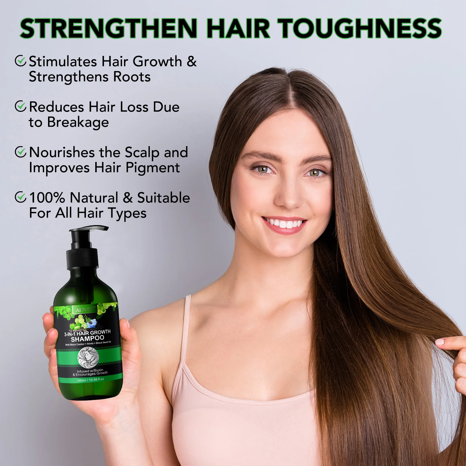 Hot Sale Natural Hair Hydrating Strengthens Shine Jamaican Black Castor Oil Shampoo and Conditioner with Biotin Black Seed Oil