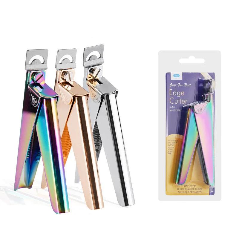Nail Tip One Blade U Shape Clipper Acrylic Gel Extension Shaping Scissors Nail Art Tools False Nails