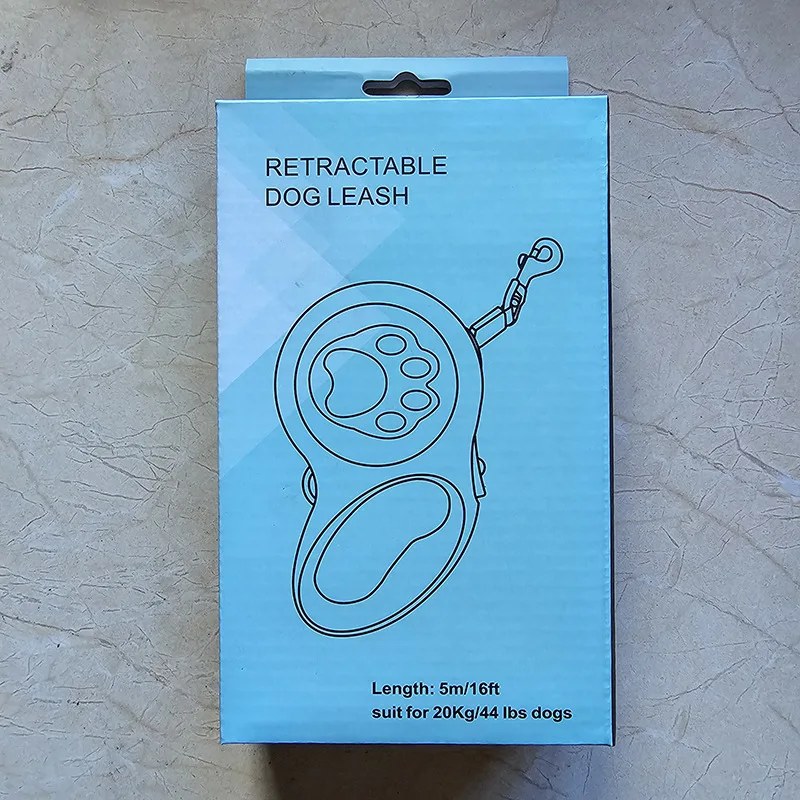 Factory Selling Custom Durable Sturdy Paw Printed Retractable Hand Free Dog Leash Pet Traction Belt Pet Accessories Dog Leash