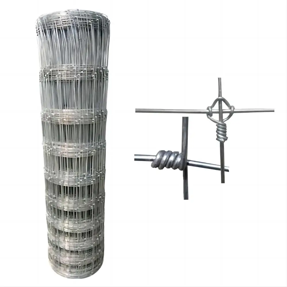 2.2mm 2.5mm 2.7mm wire heavy duty fixed knot woven wire field fence/ Galvanized Sheep Farm Fence Field Fence