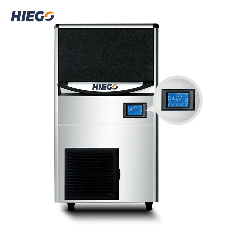 200lbs/24H  Freestanding Commercial Half Crystal Cube Ice  Maker Machine to Make Ice for Bar