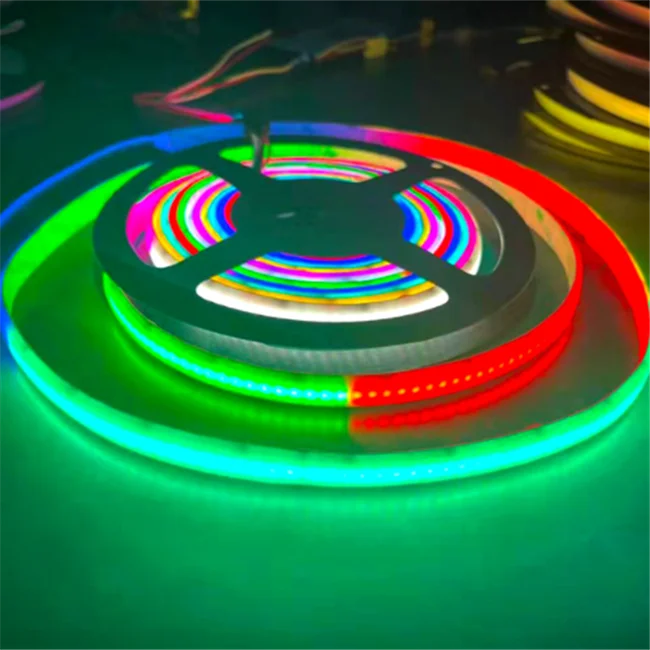 648led Dimmable RGB Horse Running Lighting Tape DC Low Voltage Bedroom Ceiling 5V 12V 1M 5M Flex COB LED Strip Lights