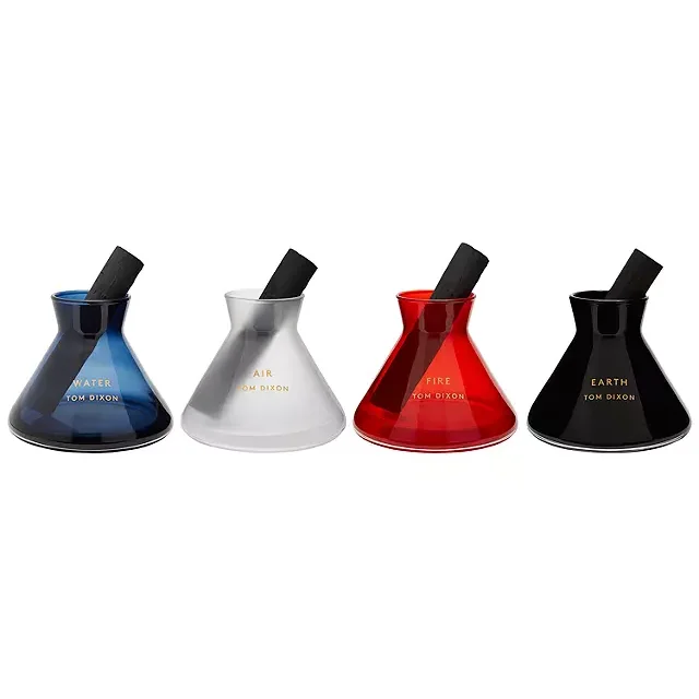 200ml wide mouth aromatherapy bottle horn spray glass empty bottle conical triangle rattan diffuser bottle decoration