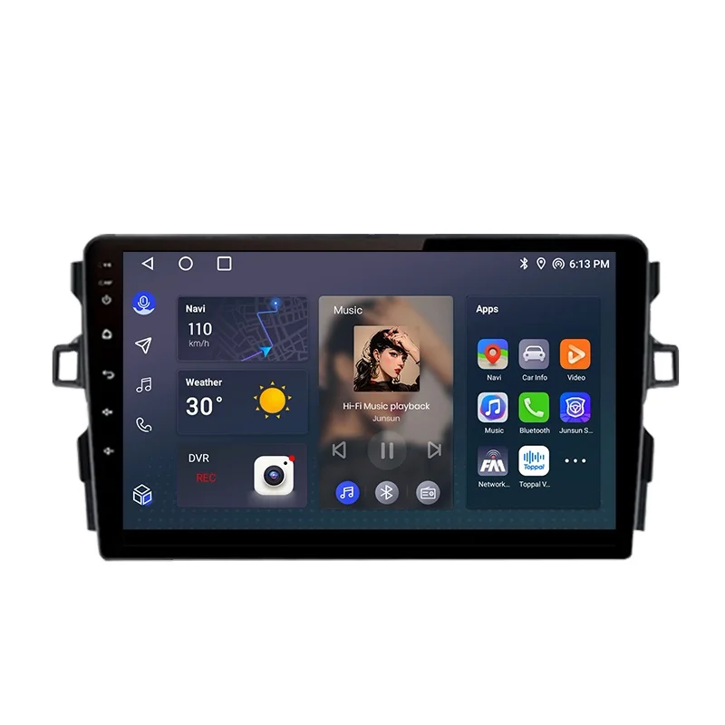 Беспроводное автомобильное радио Junsun V1 RU Stock для Toyota Auris E150 2006 -2012 Android GPS-навигатор мультимедийное головное устройство