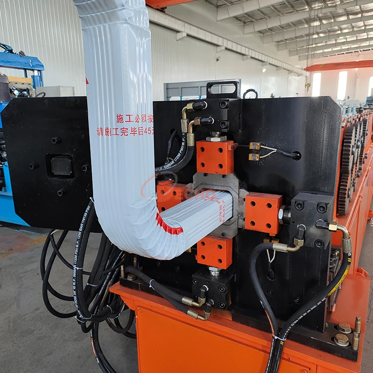 Metal Gutter Roll Forming Machine Aluminium Roofing Waster Gutter Collect Rainwater Downspout Forming Machine
