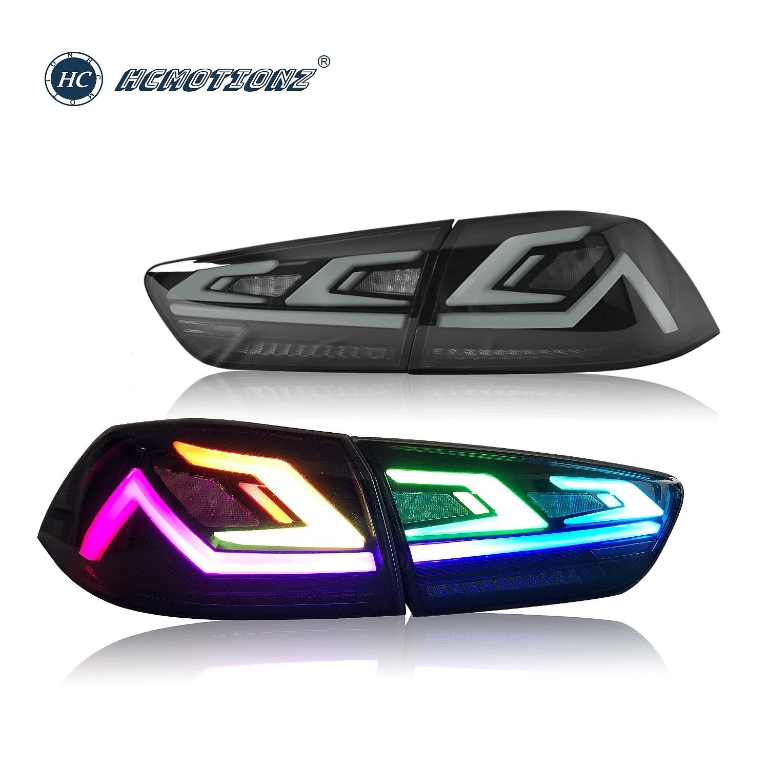 HCMOTIONZ RGB Start up Animation Full Rear Lamp 2007-2018 EX EVO lancer led taillight For Mitsubishi Lancer