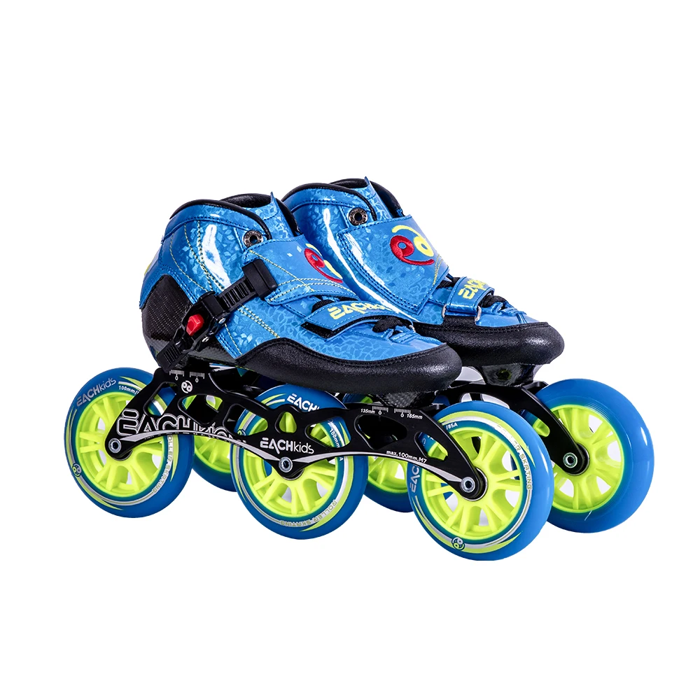 Carbon fiber roller skates 3 wheel inline speed skates professional shoes for adult children