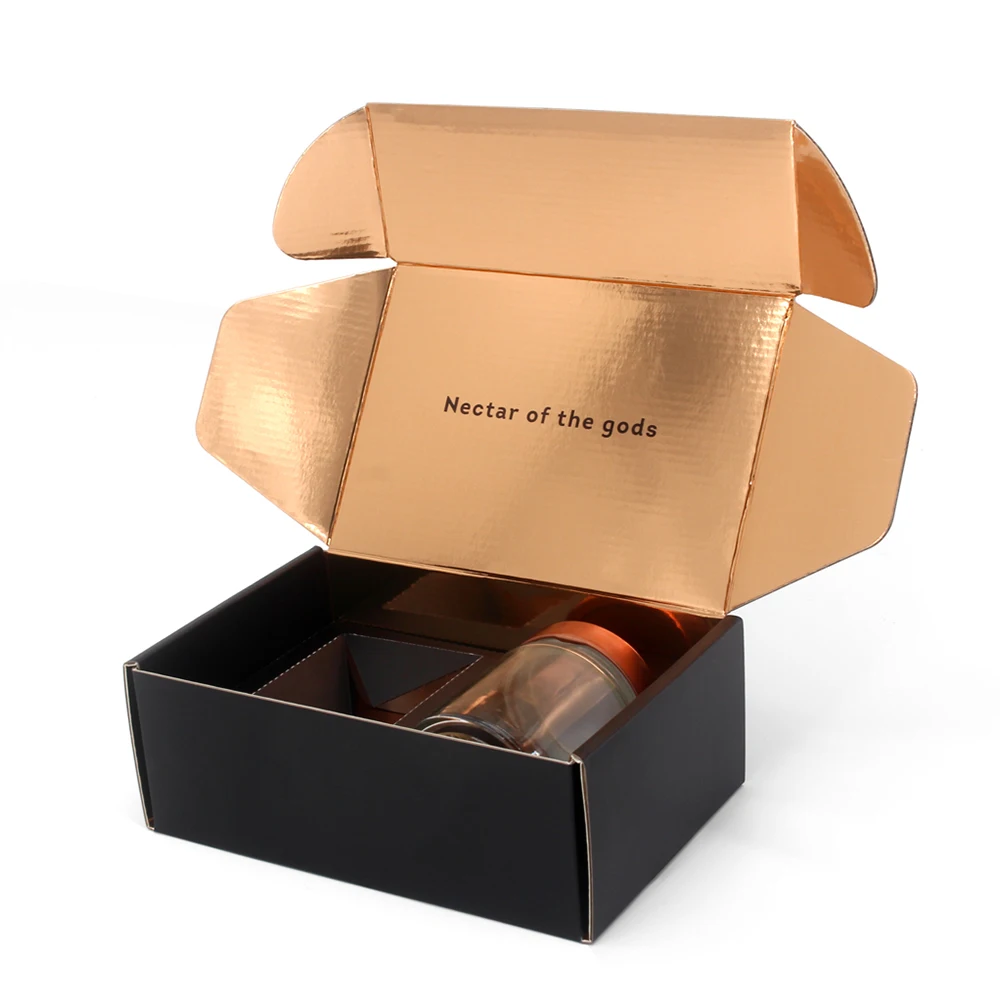 Customizable size printing protective drink honey bottle mason jar glassware packaging shipping boxes for honey glass jar