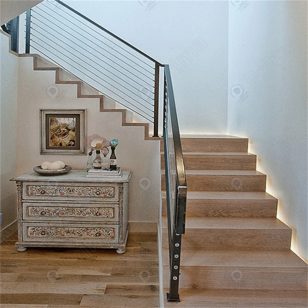 Building Materials Wall Stairs Led Light Step Indoor Original Wood Staircase