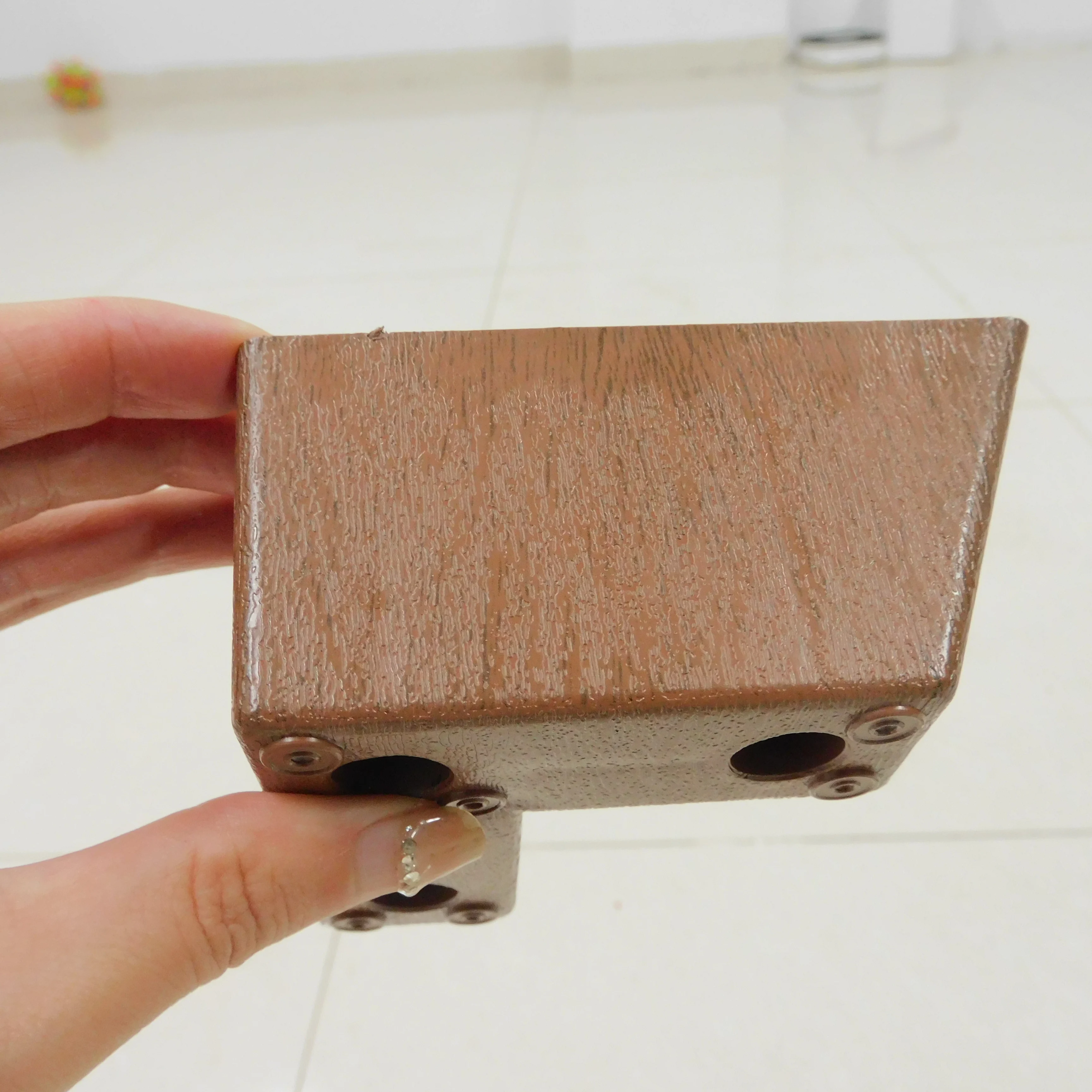 L shape sofa black plastic cabinet feet sofa leg Triangular leg of sofa