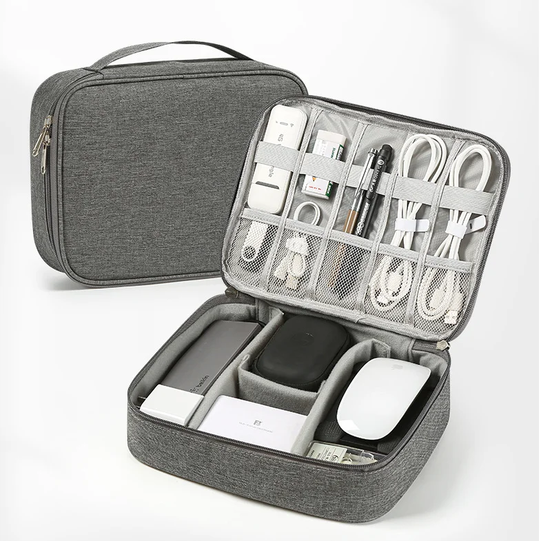 Multifunctional Travel Digital Cable Storage Organizer Bag Lightweight Waterproof Travel Electronic Accessories Organizer Pouch