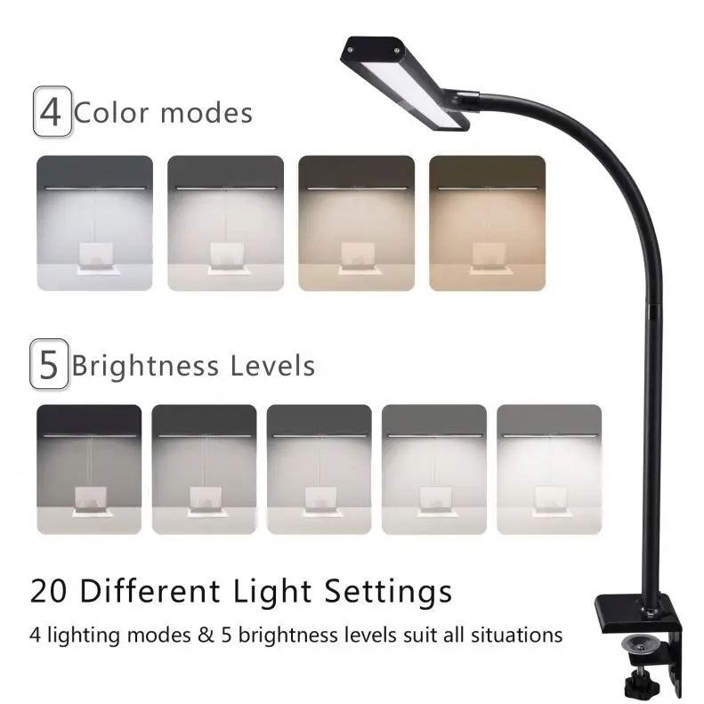 New Product Modern Desk LED Lamp Adjustable swing arm mounted LED task light eye protect LED desk lamps for dentistry