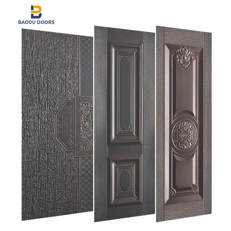 Hoja de hierro new design door skin as iron rod door and wrought iron door grape single