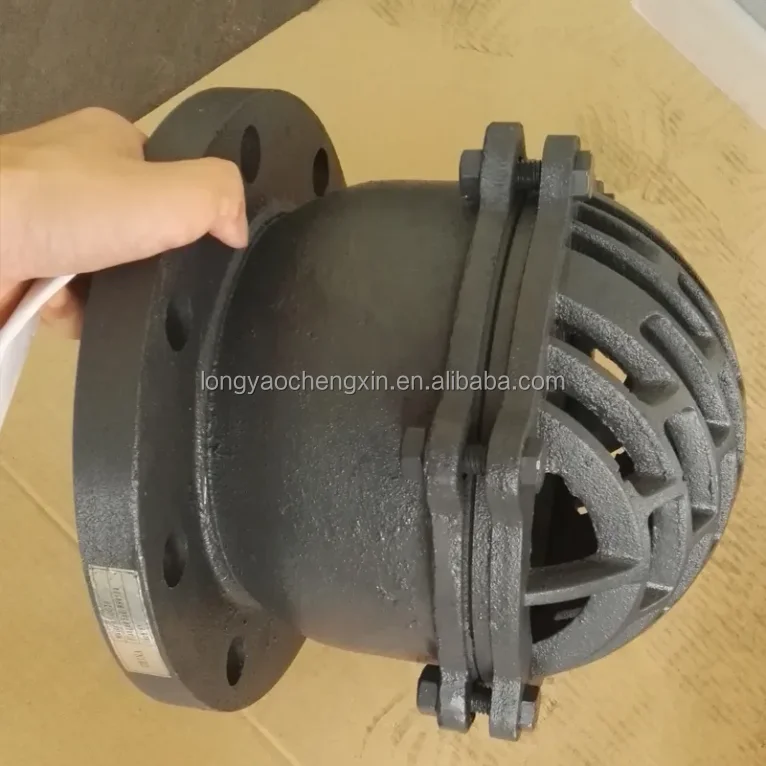 ANSI waste pipe non return valve pn16 pn10 Foot valve 4'  Wcb/Lcb/Wc6/CF8/CF8m Foot Valve with Flange